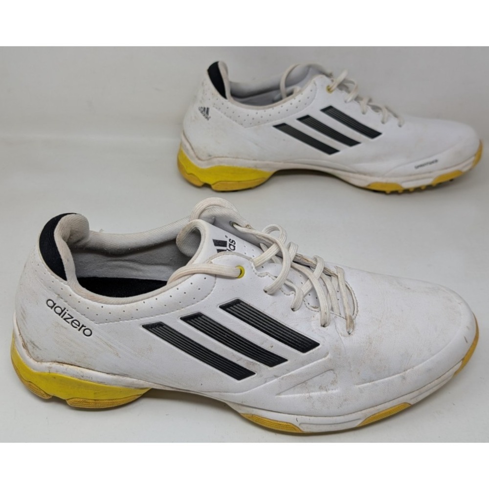 Adidas Adizero Tour Sprint Web Golf Shoes Men's Size 11 White Yellow 674979 VTG‎